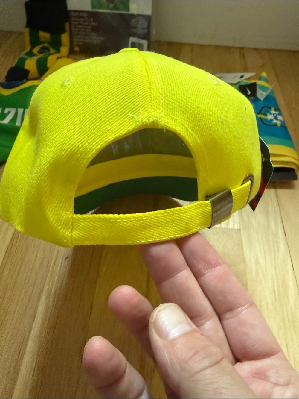 Brazil Soccer Fan Gear - Green & Yellow (Hat, Scarf, flags, bracelet, bandanna